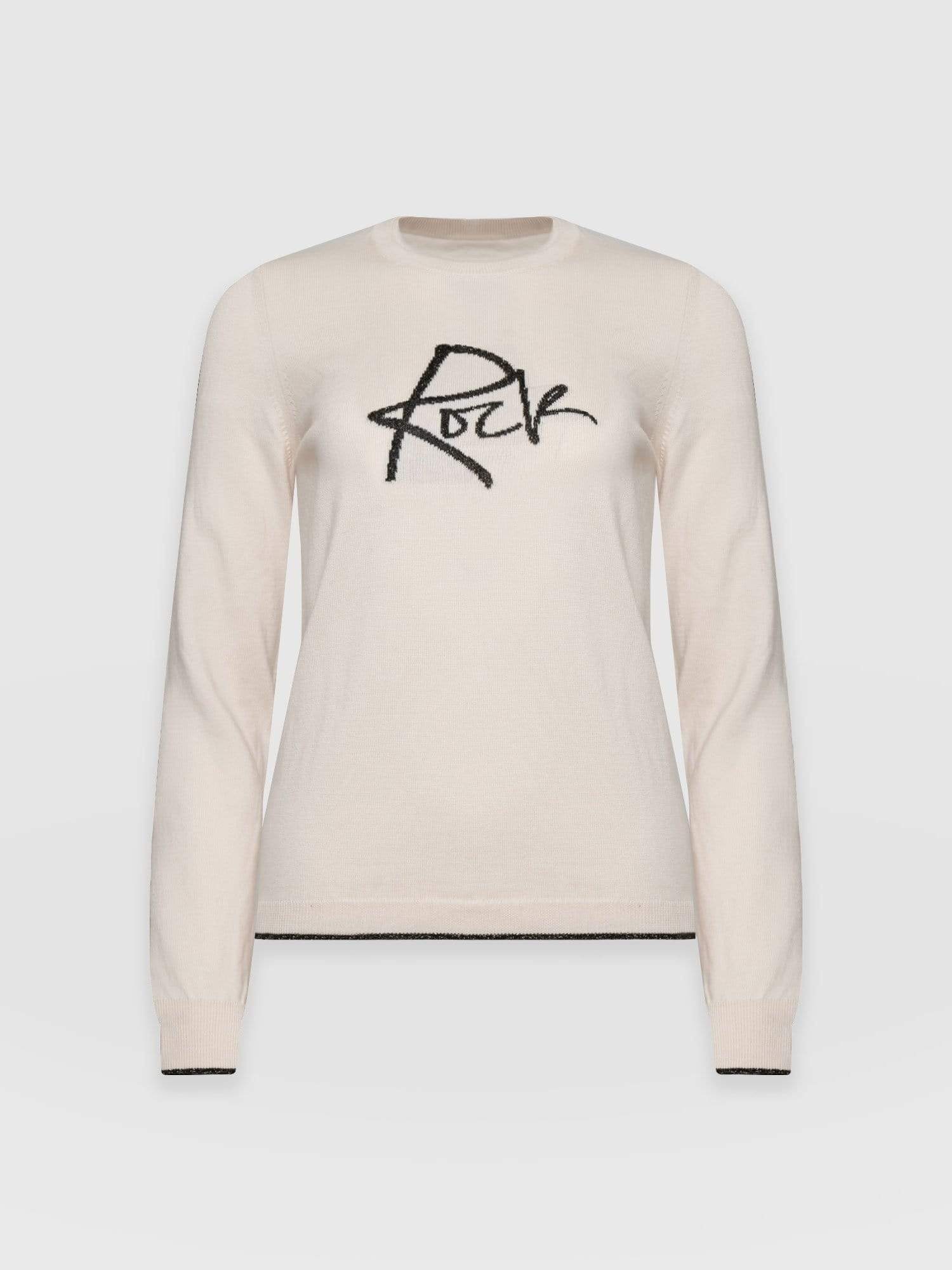 Rock Intarsia Jumper - Cream